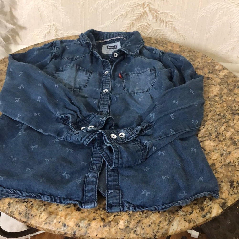 Levi’s girls long sleeve denim top